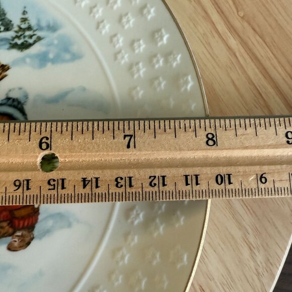 1986 Avon A Child's Christmas Porcelain 22K Gold TrimCollection Plate Snowman - Picture 8 of 9